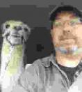 Dolly Llama selfie with Steve in the van.